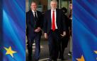 El líder laborista y principal opositor británico, Jeremy Corbyn, con el jefe negociador de la Unión Europea (UE) para el "brexit", Michel Barnier.