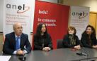 Antonio Martínez de Bujanda, gerente de ANEL; Ainara Blanco Zabaleta, Desarrollo de Personas en Eroski; Maite Pinillas, jefa de Personas de la cooperativa Eroski y Maria José Vivar de ANEL