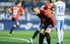 Barja se duele tras sufrir la lesión en la parte anterior del muslo ante el Zaragoza.