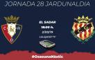 Las entradas para el Osasuna-Nàstic, a 20 y 25 euros