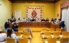 Reciente pleno del Ayuntamiento de Sangüesa. Tras las elecciones de mayo, bajará de 13 a 11 ediles.