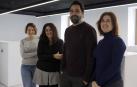 De izquierda a derecha, Arantxa Blanco, de Sportmadness; Marta Pachón, Administración y Gestión para Pymes y Micropymes; Carlos Cantabrana, Diseño Gráfico; y Edurne Almirantearena, de Klikabide.