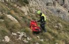 Rescate del montañero en el monte Yoar.