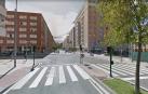 Cruce de la calle de Juslarrocha con la calle de Ochagavía de Pamplona, donde se produjo el atropello.