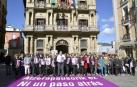 Concentración del Ayuntamiento de Pamplona por el Día de la Mujer.
