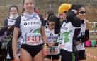 Maite González, con el resto del equipo, en el Cross de Cascante.