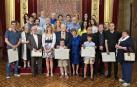 Miembros de Los Iruña'ko y familiares en un reciente acto