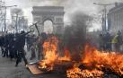 Saqueos y disturbios durante un acto de los "chalecos amarillos" en París