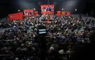 El presidente del Gobierno y candidato del PSOE, Pedro Sánchez , ha participado en un acto político que los socialistas navarros han celebrado esta tarde en el Navarra Arena, en Pamplona