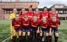 Once titular de Osasuna ayer en el campo del San Ignacio.