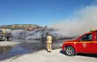 Controlado el incendio de la fábrica de 'pellets' de Erla