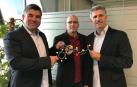 Juan Camacho, Rodolfo Rodríguez y Julio Castro  socios promotores de Medibiofarma