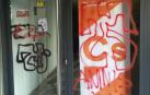 Pintadas a favor de ETA y contra la Guardia Civil en la sede de Ciudadanos Navarra
