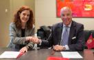 La presidenta de Nagrifood, Maite Muruzábal, y el presidente de la Cámara de Comercio, Javier Taberna.