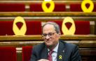El síndic recomienda a Torra que retire los lazos durante el período electoral