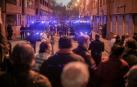 Vecinos protestan frente a la casa del supuesto asesino de Vallecas (Madrid)