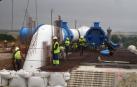 Imagen de obras en la ampliación de la 1ª fase del Canal de Navarra.
