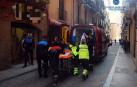 Herido grave al caerle un saco en la cabeza desde un andamio en Pamplona