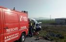 Accidente en la N-121 en Tiebas