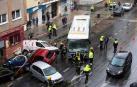 Un autobús arrolla varios coches en Málaga tras desvanecerse el conductor