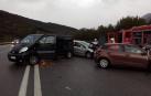 Un herido en un accidente con cinco vehículos implicados en Erice