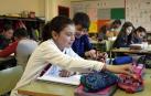 Alumnado del CP Beriáin durante una jornada de clase.