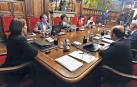 El Gobierno de Navarra, reunido en una de sus sesiones semanales, el pasado enero.