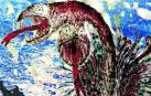 Ilustración titulada 'La serpiente de dos cabezas', realizada por la autora del libro.