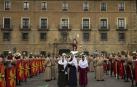 Fotos de la procesión del Resucitado, celebrada en Pamplona este Domingo de Pascua.