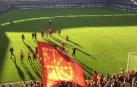 Celebración del triunfo rojillo contra el Albacete en El Sadar