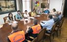 La consejera Beaumont y los alcaldes de Tudela, Cintruénigo y Milagro en la firma de los respectivos convenios en mayo de 2017.