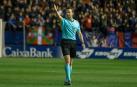 El cántabro López Toca, en el partido en El Sadar entre Osasuna y Cádiz.