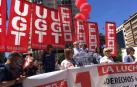 Manifestación de UGT y CC OO de Navarra por el 1 de mayo en Pamplona