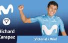 Histórico triunfo del ecuatoriano Carapaz (Movistar) en Montevergine
