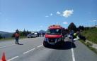 Cuatro heridos, tres graves, en un choque en la NA-240-A cerca de Sarasa