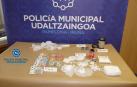 Droga y dinero intervenidos en el barrio pamplonés de San Jorge.