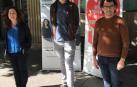 Carlos Guzmán y Txema Mauleón, en el acto electoral de I-E en Pamplona