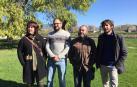 Ainhoa Aznárez, Guillen Carroza, Ricardo Feliu y Mikel Buil, en la Vuelta del Castillo de Pamplona.