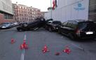 Dos detenidos tras sufrir un accidente al huir de la Policía Municipal en Pamplona