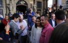 La portavoz nacional de Ciudadanos estuvo en la Plaza Consistorial junto a José Jacier Esparza este martes, 14 de mayo.