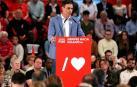 Pedro Sánchez, durante un acto de esta campaña electoral