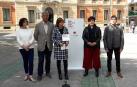 Uxue Barkos, candidata de Geroa Bai a la reelección, en un acto de campaña electoral.