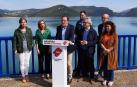 Espara en un acto electoral de Navarra Suma en el pantano de Itoiz.