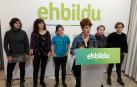 Bakartxo Ruiz, candidata de EH Bildu a la Presidencia del Gobierno de Navarra, en un acto de campaña