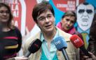 Edurne Eguino en un acto de campaña electora de I-E