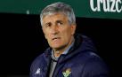 Quique Setién, en el banquillo del Betis.