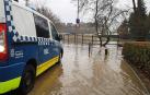 Las intensas lluvias provocan afecciones en el entorno del río Arga en Pamplona