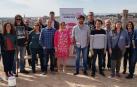 Marisa de Simón y Eneko Larrarte en Tudela junto a otros candidatos de I-E en Tudela