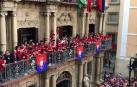 Discurso de Íñigo Pérez desde el balcón del Ayuntamiento de Pamplona