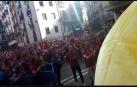 Llegada de la expedición del C.A. Osasuna al Ayuntamiento
